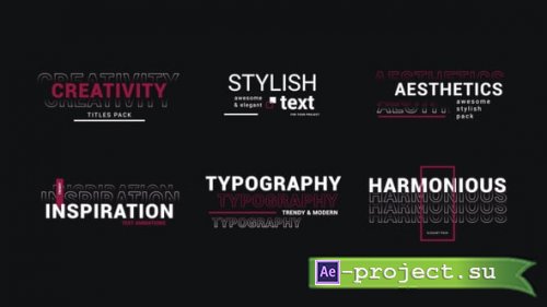 Videohive - Modern Kinetic Typography Titles - 62117632 - Project for After Effects