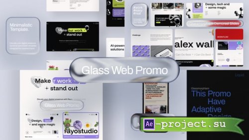 Videohive - Glassmorphism Website Promo Teaser - 62117671 - Project for After Effects