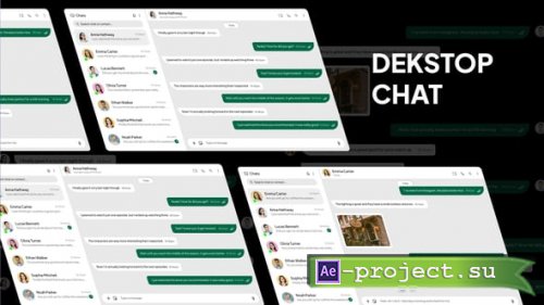 Videohive - Desktop Chat Massage - 62095525 - Project for After Effects