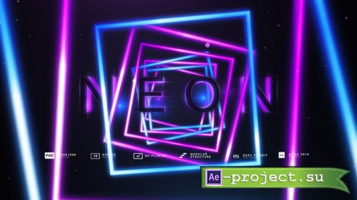 Videohive - Neon Shape and Lines Titles Constractor - 62069341 - Project for After Effects