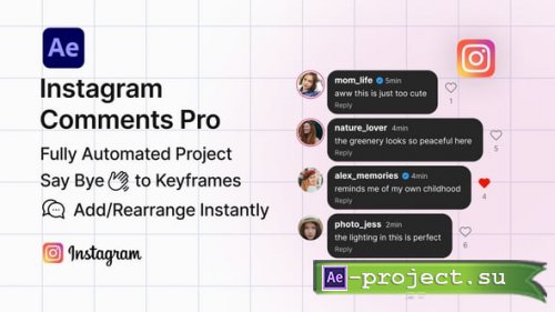 Videohive - Automated Instagram Comments - 62125705 - Project for After Effects