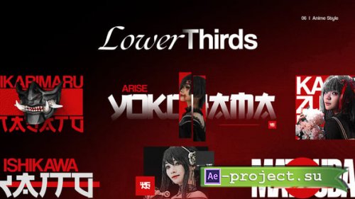 Videohive - Lower Thirds - Anime Style - 62086443 - Project for After Effects