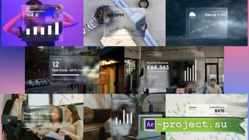 Videohive - Glass Infographic Progress Bar - 62065911 - Project for After Effects