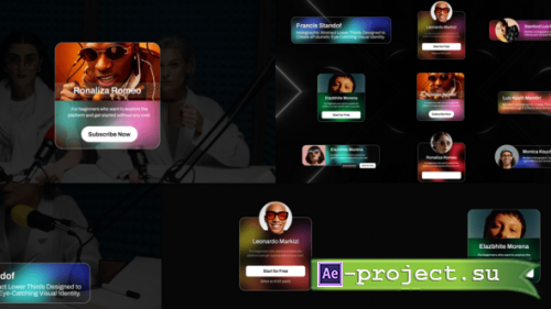 Videohive - Lower Thirds Holographic Abstract After Effect - 62096341 - Project for After Effects