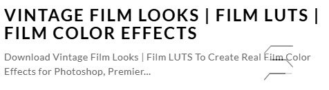 Vintage Film Looks | Film LUTs | Film Color Effects