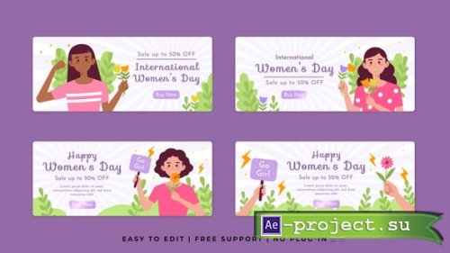 Videohive - Womens Day Sale Horizontal Banner - 62031999 - Project for After Effects