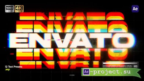 Videohive - Glitch Text Presets - 62175378 - Project for After Effects