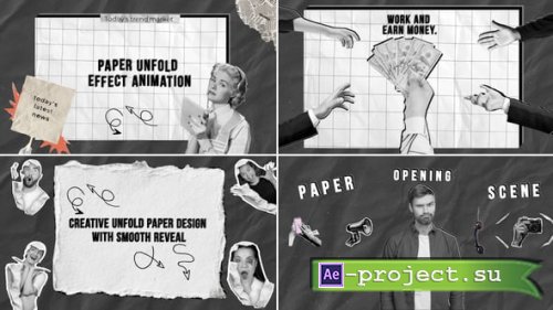 Videohive - Paper Unfold Media & Title Animations AE - 62189033 - Project for After Effects
