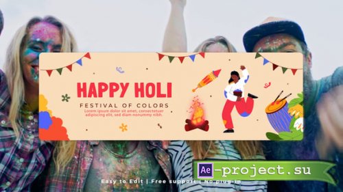 Videohive - Holi Horizontal Banner - 62223768 - Project for After Effects