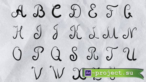 Videohive - Hand Drawn Alphabet (AE) - 62227708 - Project for After Effects