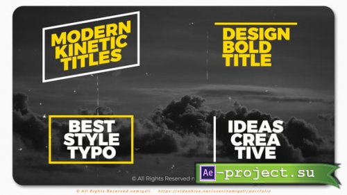 Videohive - Modern Kinetic Titles - 62200181 - Project for After Effects