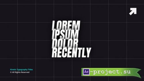 Videohive -  Kinetic Titles | AE - 62223433 - Project for After Effects