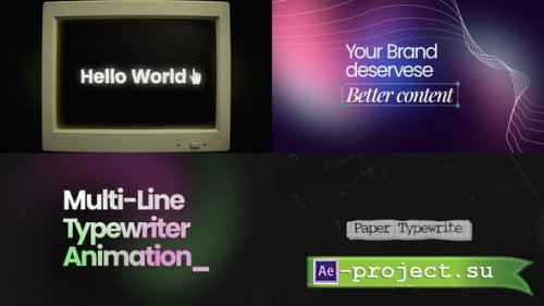 Videohive - Typewriter Text Effect - 62240496 - Project for After Effects