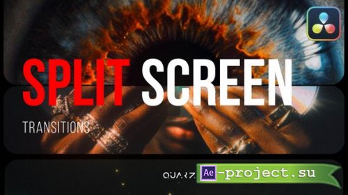 Videohive - Split Screen Transitions for DaVinci Resolve - 62197938