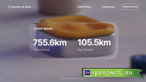 Videohive - Numbers & Stats Liquid Glass - 62254063 - Project for After Effects
