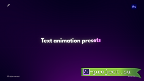 Videohive - Text Presets - AE - 62255746 - Project for After Effects