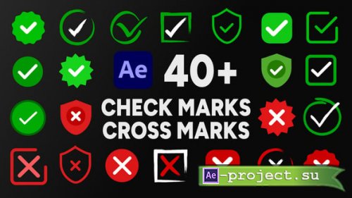 Videohive - Check Mark and Cross Mark Pack - 62260614 - Project for After Effects
