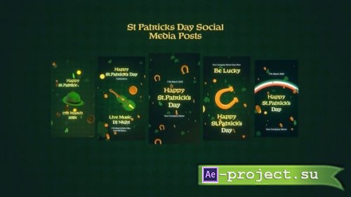 Videohive - St Patricks Day Social Media Posts - 62255056 - Project for After Effects