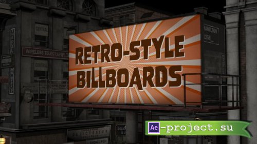 Videohive - Retro-style Billboard Mockup Pack - 62272357 - Project for After Effects