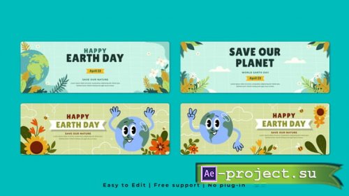 Videohive - Earth Day Horizontal Banner - 62269489 - Project for After Effects