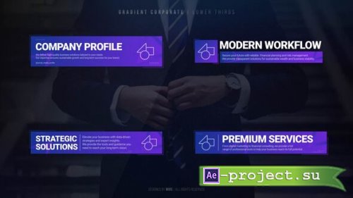 Videohive - Gradient Corporate Lower Thirds - 62254152 - Project for After Effects
