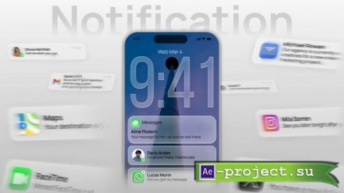 Videohive - Mobile Notification - 62282358 - Project for After Effects