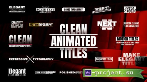 Videohive - Clean Animated Titles - 622858219 - Project for After Effects