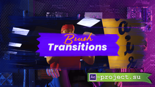 Videohive - Verical and Horizontal Brush Transitions - 57538805 - Project for After Effects