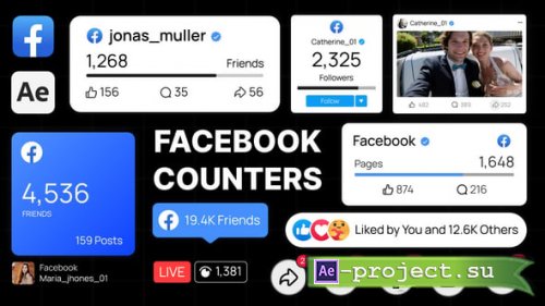 Videohive - Facebook Number Counting & UI Elements - 62318931 - Project for After Effects