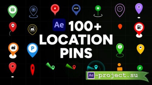 Videohive - Animated Location Map Pins - 62318945 - Project for After Effects