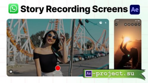 Videohive - WhatsApp Camera UI Story Recording - 62318956 - Project for After Effects