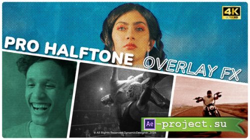 Videohive - Professional Halftone Effects Overlay Pack AE - 62322685 - Project for After Effects