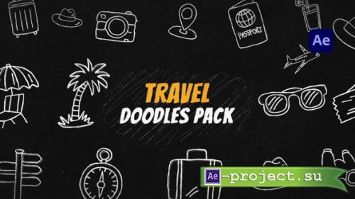Videohive - Travel Doodles Pack - 62337468 - Project for After Effects