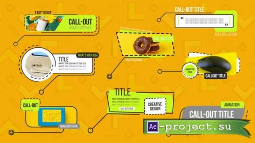 Videohive - Call Outs Y2K Trendy Modern Titles Lower third - 61959690 - Project for After Effects