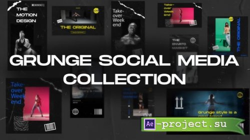 Videohive - Grunge Social Media Collection - 62367893 - Project for After Effects