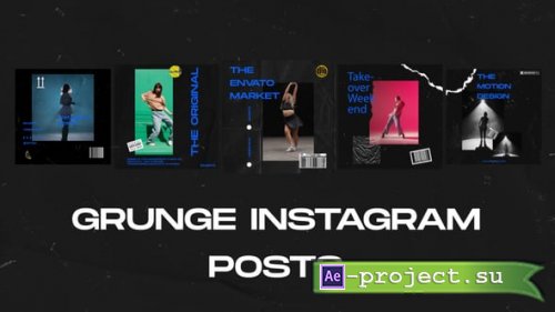 Videohive - Grunge Instagram Posts - 62367824 - Project for After Effects
