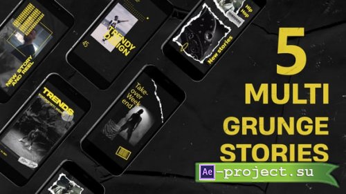 Videohive - Multi Grunge Instagram Stories 2 - 62337558 - Project for After Effects