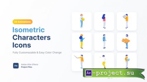 Videohive - Isometric Characters - 62255482 - Project for After Effects