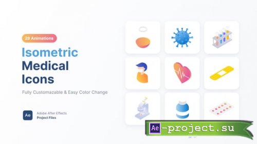 Videohive - Isometric Medical Icons - 62270272 - Project for After Effects