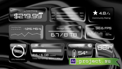 Videohive - Glass Number Counter - 62352396 - Project for After Effects