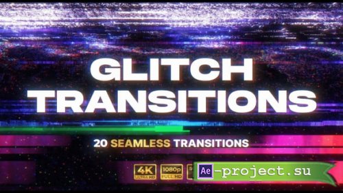 Videohive - Glitch Transitions Pack - 62354170 - Project for After Effects