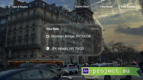 Videohive - Trips & Routes Liquid Glass - 62355045 - Project for After Effects
