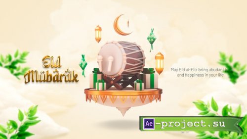 Videohive - Elegant Eid Mubarak Opener 4K | Islamic Ramadan Greeting - 62223452 - Project for After Effects