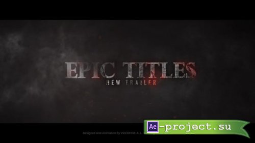 Videohive - Fire Smoke Trailer Title - 62375452 - Project for After Effects