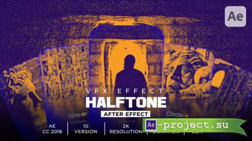 Videohive -  Halftone Wall Map Effects - 62375066 - Project for After Effects