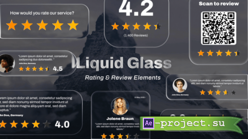 Videohive - Liquid Glass Rating & Reviews - 62372107 - Project for After Effects