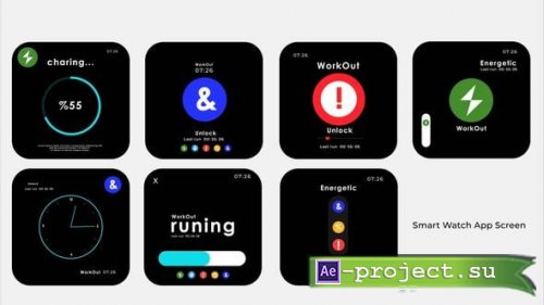 Videohive - Smart Watch App Screen - 62373250 - Project for After Effects