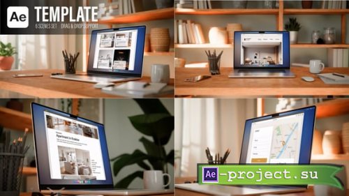 Videohive - Laptop Screen Animations � Scandinavian Interior | AE Template - 62377084