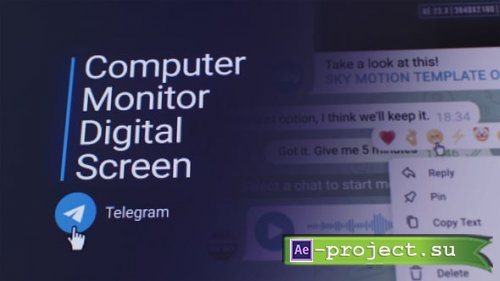 Videohive - Computer Monitor Digital Screen | Telegram - 62376577 - Project for After Effects