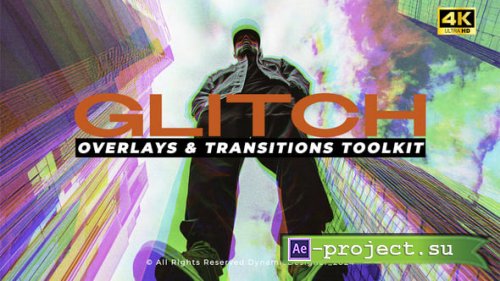 Videohive - Glitch Overlays & Transitions Vertical Toolkit AE - 62376549 - Project for After Effects